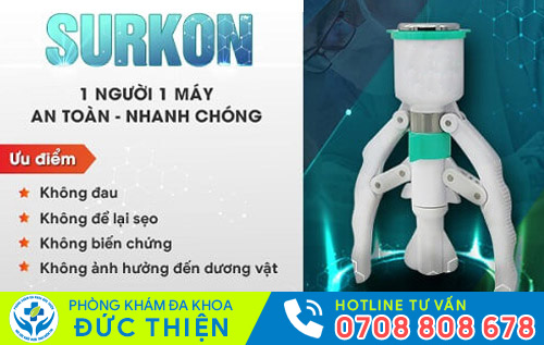 Cắt bao quy đầu bằng máy surkon