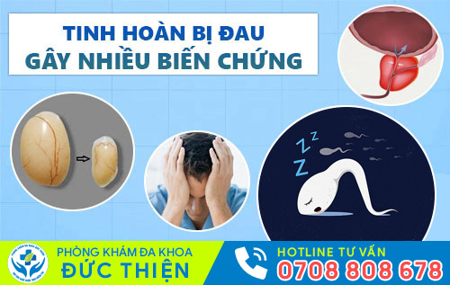 Nhiều biến chứng nguy hiểm khi tinh hoàn bị đau