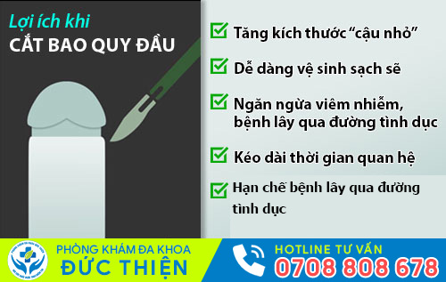 Rất nhiều lợi ích cắt bao quy đầu sớm
