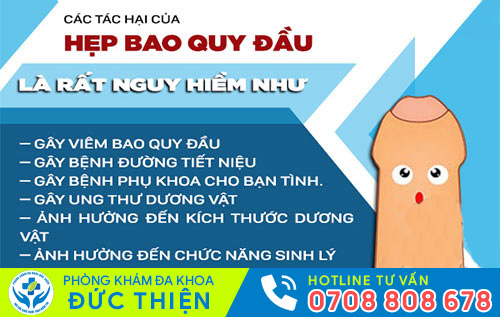 Hẹp bao quy đầu gây nhiều tác hại