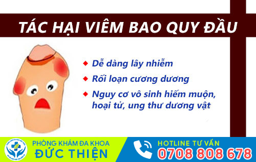Viêm nhiễm bao quy đầu gây nên nhiều biến chứng nguy hiểm