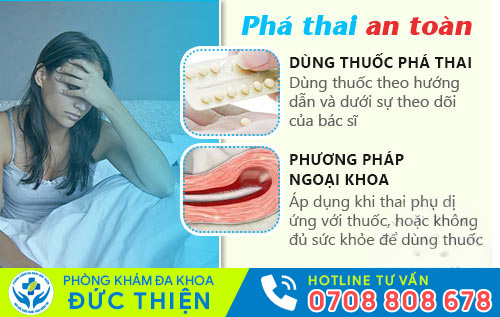 Thai 4 tuần tuổi có thể bỏ bằng thuốc hoặc hút thai