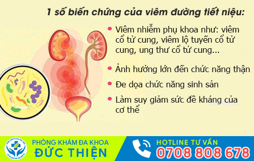 Viêm đường tiết niệu dẫn đến hình thành bệnh phụ khoa